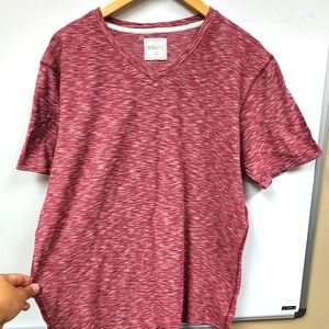 Heather Red Nuco V-Neck T-shirt (L)